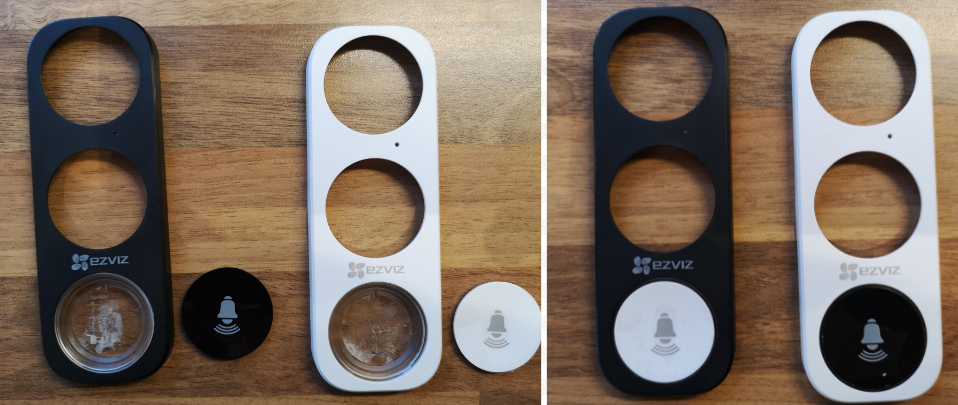 Swapped button inserts