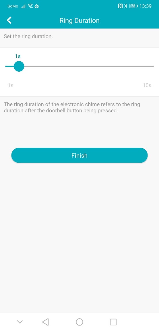 Adjusting the electronic chime duration to 2 seconds