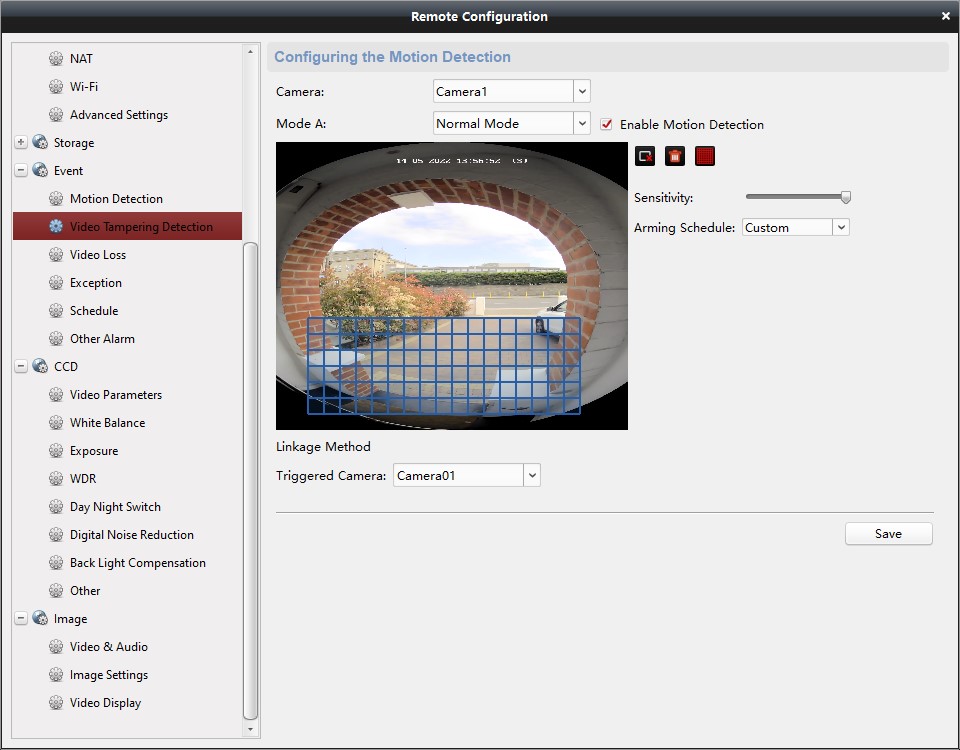 Configuring Motion Detection