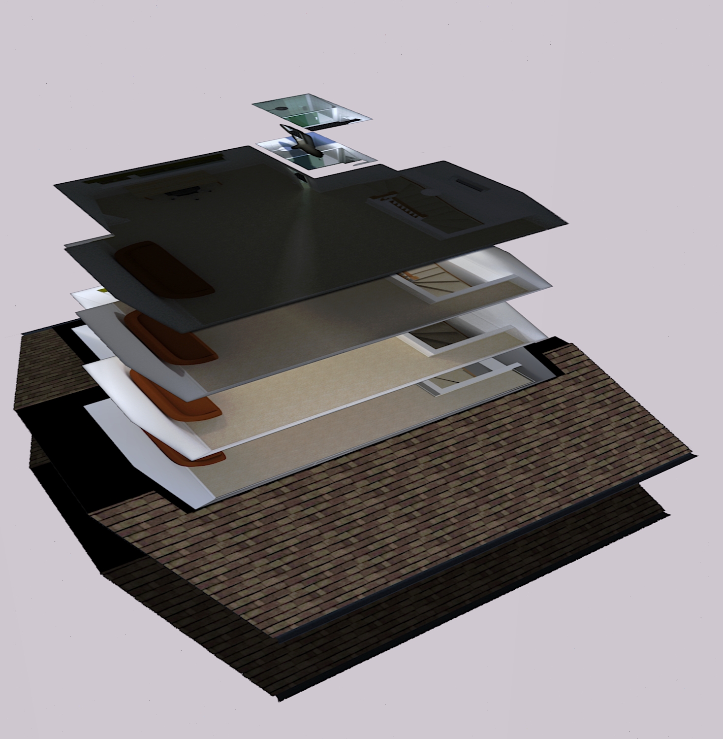 Visualization of layered image in GIMP