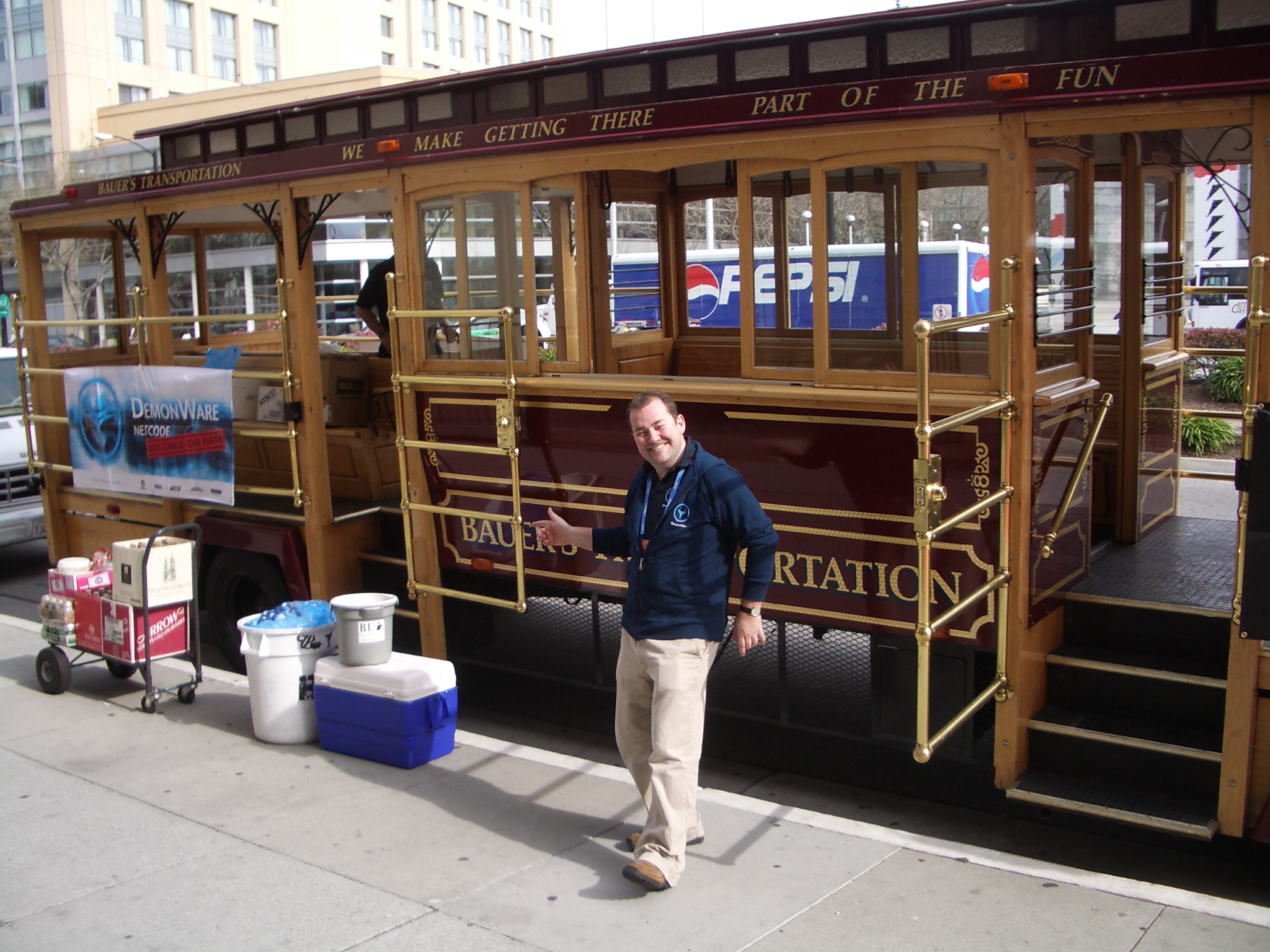 GDC 2006 cable car getting stocked up by Paul Hayes